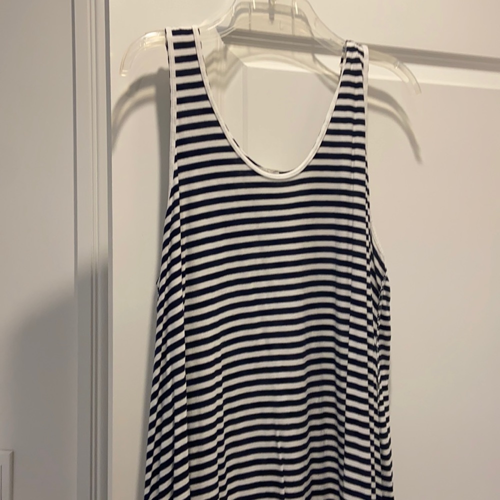 Striped jersey swing dress